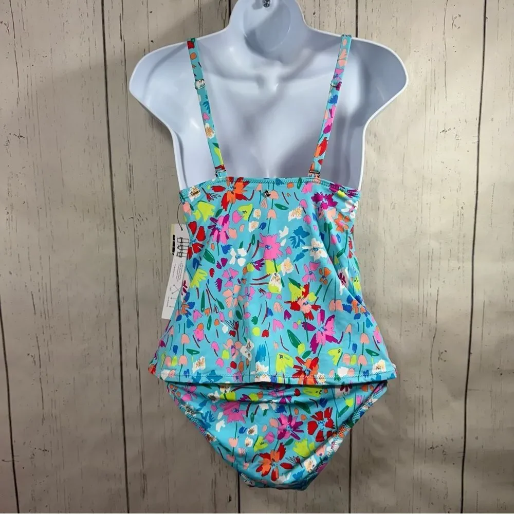 Vera Bradley Superbloom Swimsuit Tankini Colorful Floral Multiway Beach Vacation